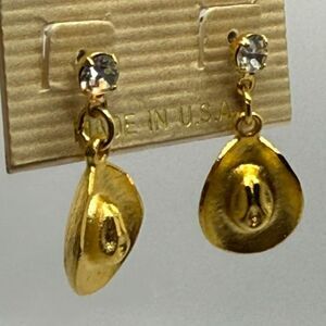 Vintage 90's Cowboy hat earrings